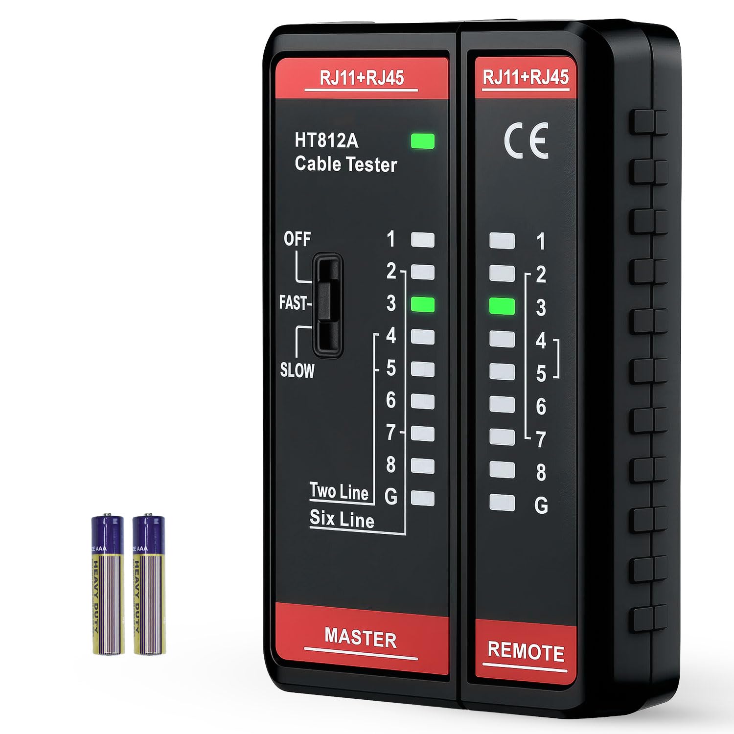 Mcbazel Netzwerktester, RJ45 RJ11 Kabeltester für Ingenieure, IT-Leute, Patchkabel und Telefonkabel - Schnell und Präzis